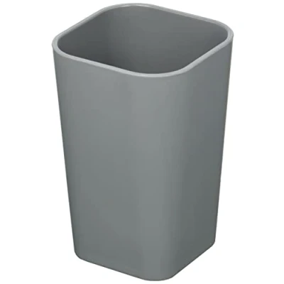 Image of Douceur d&#039;Intérieur Plastic Bathroom Cup, Charcoal, 7.3 x 11 cm