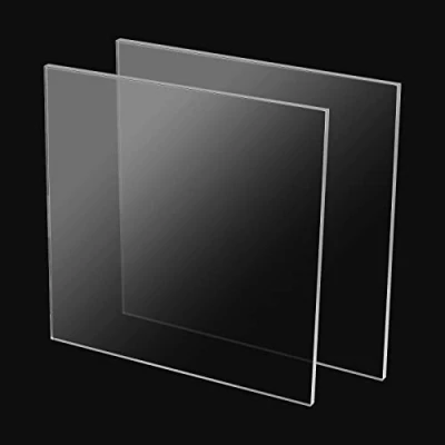 Image of MUKCHAP 2 PCS 10mm Clear Acrylic Sheet, 300 x 300mm Plastic Thick Board Sheets, Square Panel for Signs, DIY Display Projects, Craft