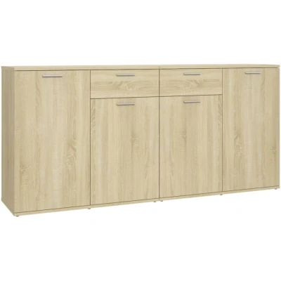 Image of vidaXL Sideboard Oak Sonoma 160x36x75cm Chipboard