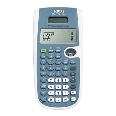 Image of Texas Instruments TI 30XS MultiView Pocket Calculator Scientific Blue, White Calculators (Pocket, Calculator, 16 Digits, 4 Lines, Battery/Solar, White)