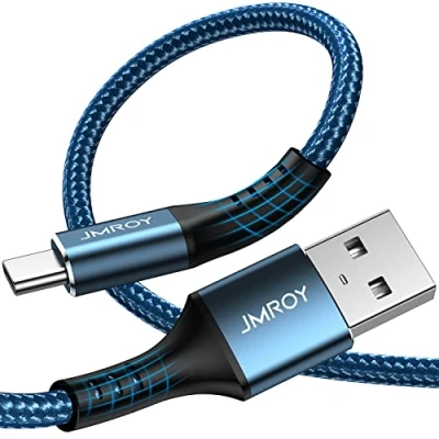Image of USB C Cable [1M] 3A Fast Charge Samsung Type Charger Nylon Braided Compatible for Galaxy S22 S21 S20 S10 S9 S8 Plus Note 10 9 8, Huawei P10 P9, Pixel, Sony Xperia XZ, LG
