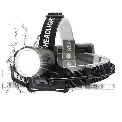 Image of WESLITE Head Torch Rechargeable 10000 Lumens XHP70.2 Torches LED Super Bright Work Headlamp Zoomable Headlight for Caving Hunting Fishing