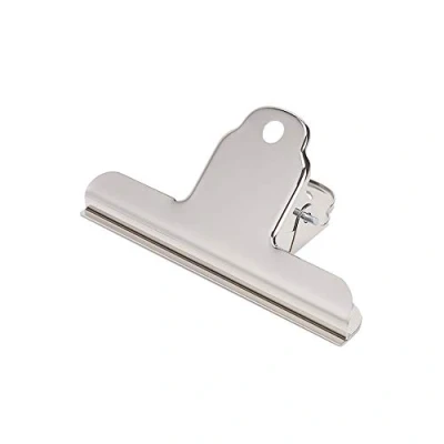 Image of Large Bull Binder Clips Silver Coideal 10 Pcs 4 Inch Steel Heavy Duty Paper Giant Wide Metal Clip for Crafts Drawing Board Letter, 100mm