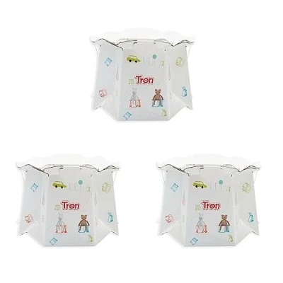 Image of Hippychick Tron Potty, Travel Sickness Throw Away Packs for Children of up to 30 kg, Disposable, Collapsible, Portable, Non Spill, Environment Friendly, Potty Training, 3 Pack, Rabbit and Bear