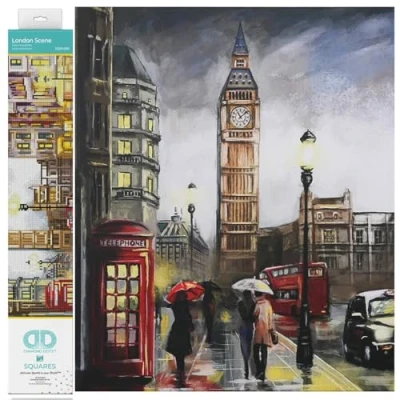 Image of DIAMOND DOTZ DQ10 Intermediate Kit, London Scene, 51.5 x 37cm