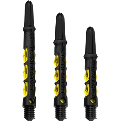 Image of Harrows Dart Shafts Carbon ST Stems with Pyramid Rings, Medium, Yellow