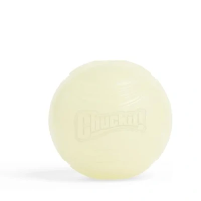 Image of Chuckit! Max Glow Dog Ball In The Dark Light Up High Visibility Fetch Toy, 1 Pack, Medium