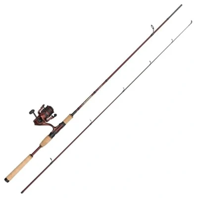 Image of Abu Garcia Tormentor2 Spinning Combo, Freshwater Angler Fishing Rod &amp; Reel Pike Perch Zander, Strong Leightweight Versatile, Red, 2.44m Moderate Fast Rod, 2000 Size
