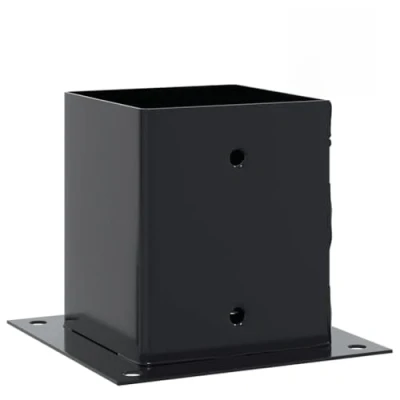 Image of vidaxl anthracite post bases 4 pcs 101x101 mm powder coated steel durable and versatile for gazebos