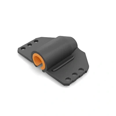 Image of Isolate IT Lavalier Microphone Isolation Shield System with Sorbothane (Compatible Shure/Tram, Black/Orange)