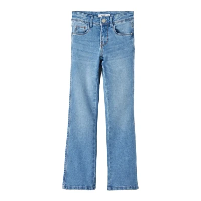 Image of Name it Nkfpolly Straight leg jeans for kids, Size: 8y, Blue