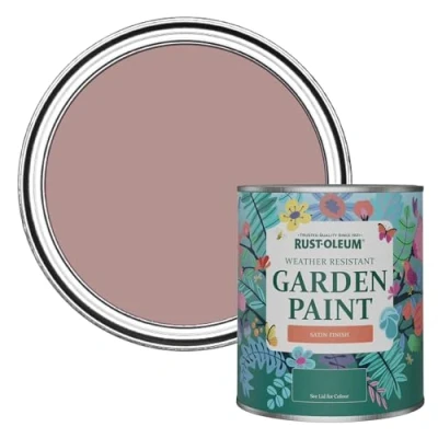 Image of Rust Oleum Pink Mould Resistant Garden Paint in Satin Finish Heartfelt 750ml