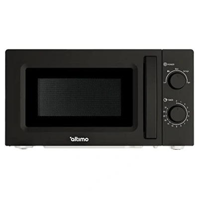 Image of Altimo 700W 20L Black Microwave Oven, 5 Cooking Power Levels, Quick Defrost Function, Manual Kitchen Timer MMW701B