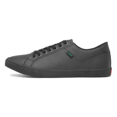 Image of Kickers Kody Kids Black Leather School Shoe Size 3.5 UK