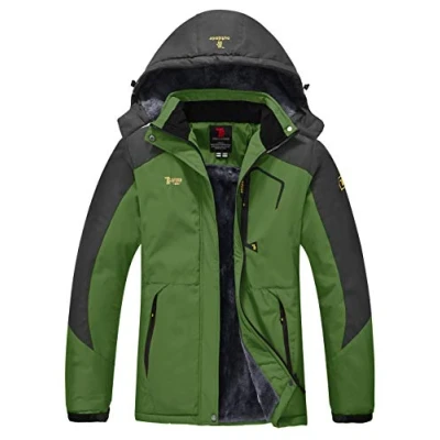 Image of YSENTO Womens Waterproof Ski Jacket Winter Fleece Outdoor Mountain and Coat with Hood(Green,S)