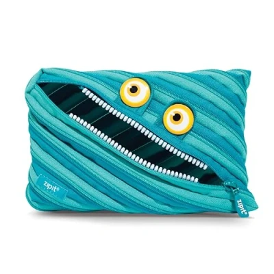 Image of ZIPIT Wildlings Pencil Case for Kids Big Pouch School, College and Office Bag Boys &amp; Girls (Blue)