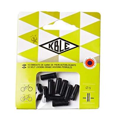 Image of Transfil Self Locking Brake Housing Ferrules 5mm, Black, Pack of 10