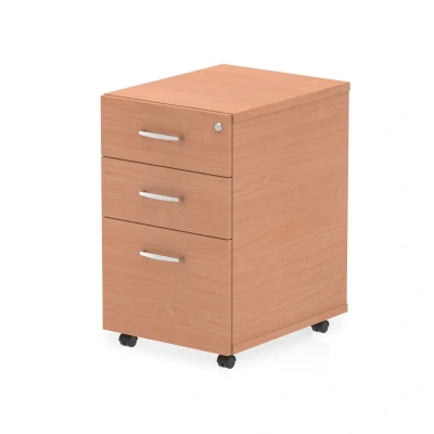 Image of Impulse 3 Drawer Under Desk Pedestal Beech I001648