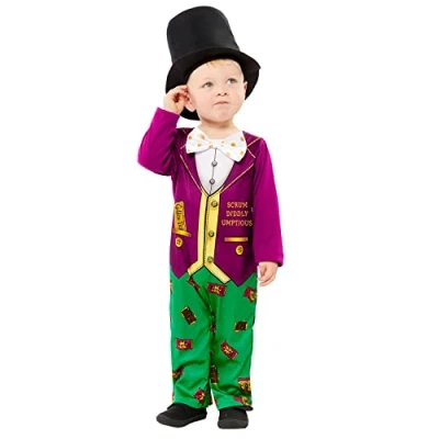 Image of Amscan 9916217 Toddler Boy Official Roald Dahl Willy Wonka World Book Day Costume Age: 18 24 Months