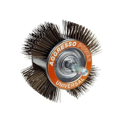 Image of KWB AGRESSO Universal Wire Brush for Drill Machine 110 MM Diameter, 1 Piece, Round Ideal Cleaning and Sanding, Made in Germany