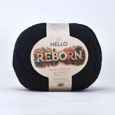Image of Reborn Recycled Cotton Coal 200g DK Crochet/Knitting Yarn