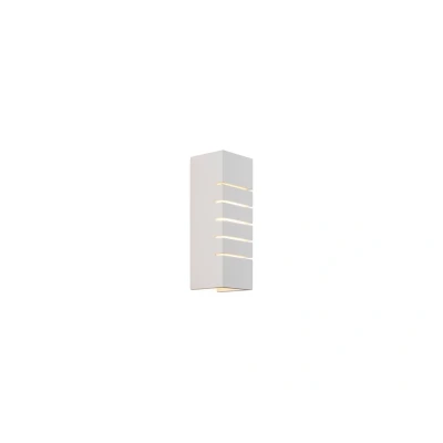 Image of Nordlux Lancio Square wall light made of plaster, with plug, white