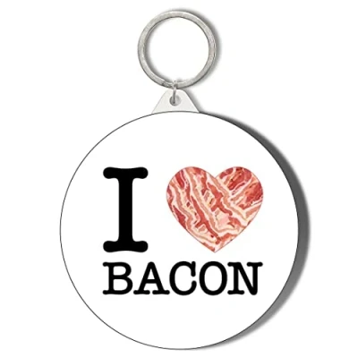 Image of Gift Insanity I LOVE BACON 45mm Keyring