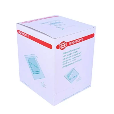 Image of Nobatop 8 Non Woven Compresses 4 Layers 10 x cm Sterile (50 2 Pieces) by NOBA Verbandmittel