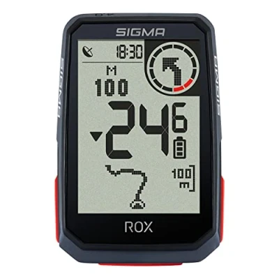 Image of SIGMA Sport ROX 4.0 Black Wireless Bike Computer with GPS &amp; Navigation incl. Mount, Outdoor Altitude Measurement