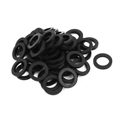 Image of Sourcingmap Rubber Flat Washers 24mm OD 16mm ID 3mm Thickness for Faucet Pipe Water Hose, Pack of 50