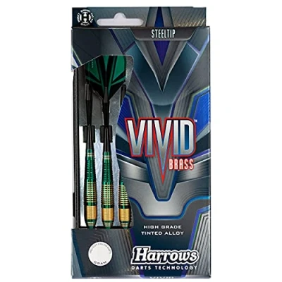 Image of Harrows Vivid Darts Steel Tip Brass Green 22g