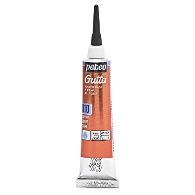 Image of Pebeo 20 ml Setasilk Silk Painting Water Based Gutta Tube, Copper, 147 010