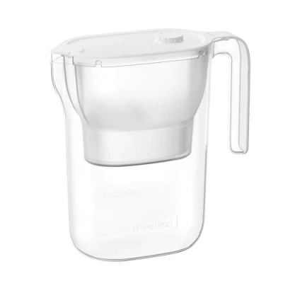 Image of Waterdrop Water Filter Jug, NSF Certified 2.5L Jug with 1x90 Days Filter, Reduces Lead, Fluoride, Chlorine and More, BPA Free, White (Replacement Filter: WD PF 01A Plus)