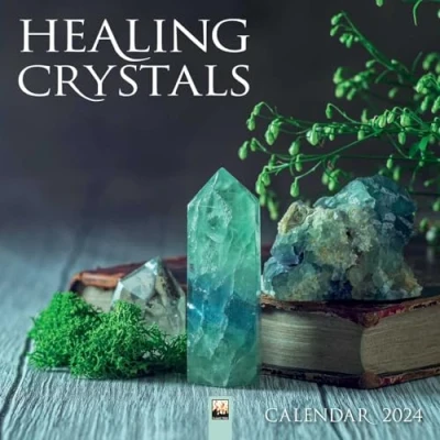 Image of Healing Crystals Wall Calendar 2024 (Art Calendar)