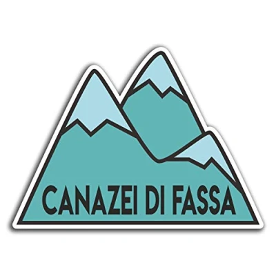 Image of 2 x 10cm Canazei Di Fassa Italy Vinyl Stickers Sticker Laptop Luggage #32417 (10cm Wide)