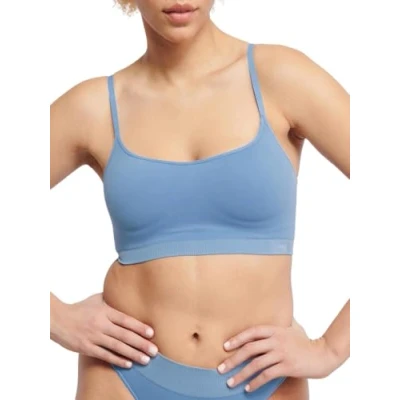 Image of Sloggi Womens EVER Infused Camomile Padded Bralette Blue Polyamide Size Small