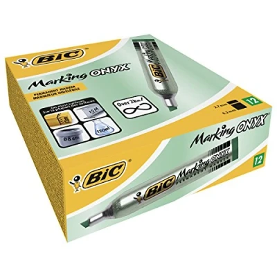 Image of BIC Marking Onyx 1591 Chisel Tip Permanent Marker (Box of 12) Green