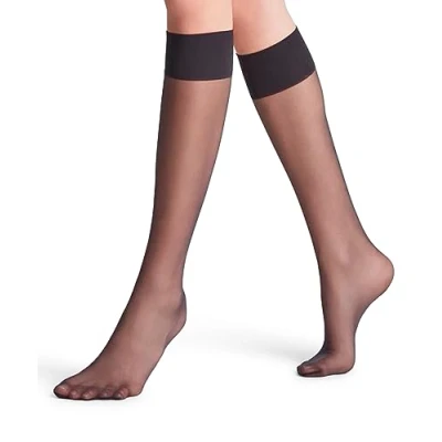 Image of 1 Pair Black Pure Matt 20 Knee Highs With Sensitive Top Ladies 5.5 8 Falke