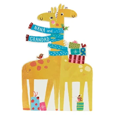 Image of Christmas Card for Grandparents Nana and Grandad from Grandchild Grandparent