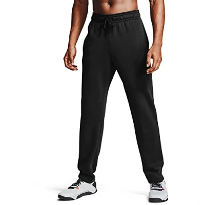 Image of Under Armour Men&#039;s Rival Fleece Pants, Black (001)/Onyx White, 4X Large