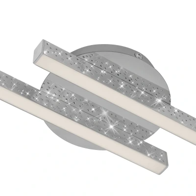 Image of Briloner Rey ceiling lamp, sparkle effect, 2 bulb, chrome