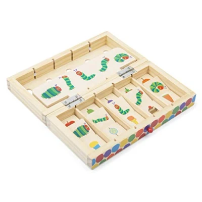 Image of Small Foot 11342 Raupe Nimmersatt Bildersortierbox, aus Holz, Koordinationsspiel für unterwegs Toy, Multicoloured