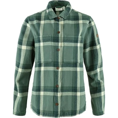 Image of Fjällräven Damen Singi Flannel Overshirt, Patina Green/Deep Patina, XS