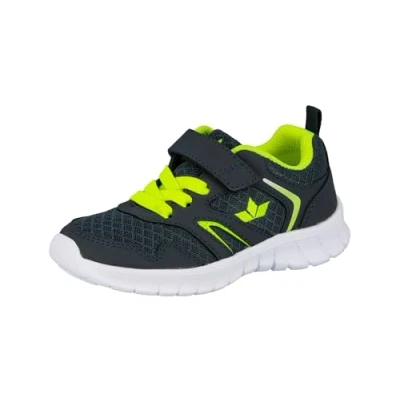 Image of LICO SKIP VS Trainers for kids, Size: 11.5K, Navy/lemon Imitation leather/ textile