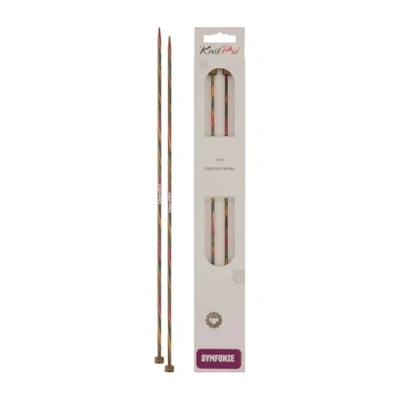 Image of KnitPro 35 cm x 3 mm Symfonie Single Pointed Needles, Multi Color