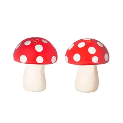 Image of Sass &amp; Belle Red Mushroom Salt and Pepper Set