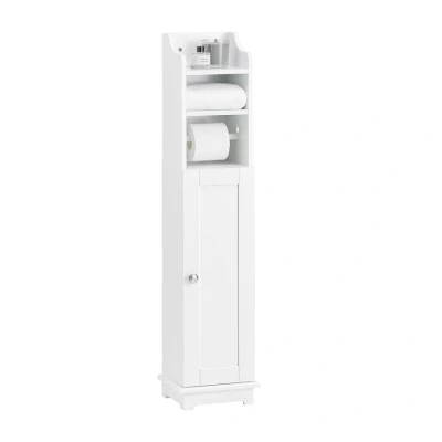 Image of Wooden Bathroom Toilet Paper Storage Cabinet FRG177 W Sobuy