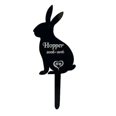 Image of Personalised Rabbit, Pet Memorial Plaques, Garden Plaque, Grave Marker Stake, Bunny, Gifts