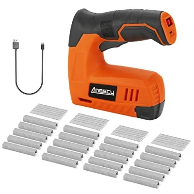 Image of Cordless Staple Gun, 2in1 Electric Stapler &amp; Nailer, Rechargeable Stapler/Tacker, with 2000pcs 10mm Nails and Staples [Small, Lightweight, Compact]