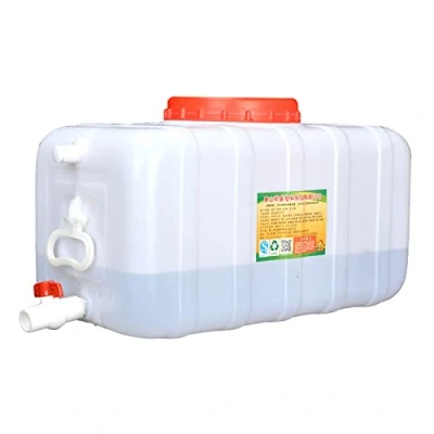 Image of Water jerry can Portable Container With Tap 25 Liters BPA Free Storage Carrier Jug For Camping Outdoor Hiking Emergency White Horizontal Tank